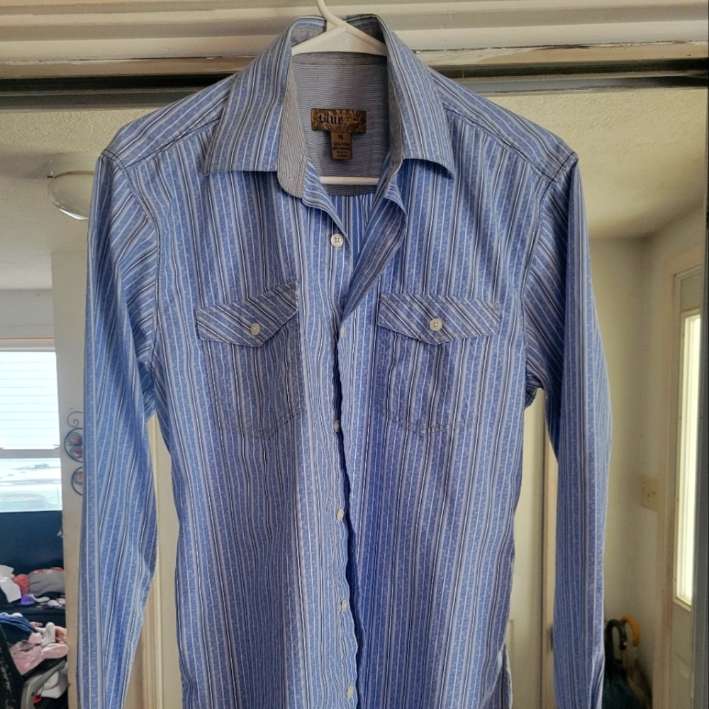 Blue pronto uomo button up